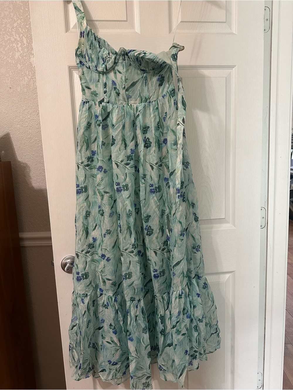 Astr Mint Green Floral Maxi Sundress
